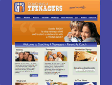 Tablet Screenshot of coaching4teenagers.com.au